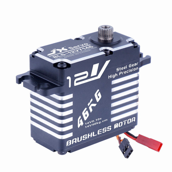 JX Servo BLS-12V7146 - 46KG 12V High Precision Steel Gear Full CNC Aluminium Shell Structure Digital Brushless