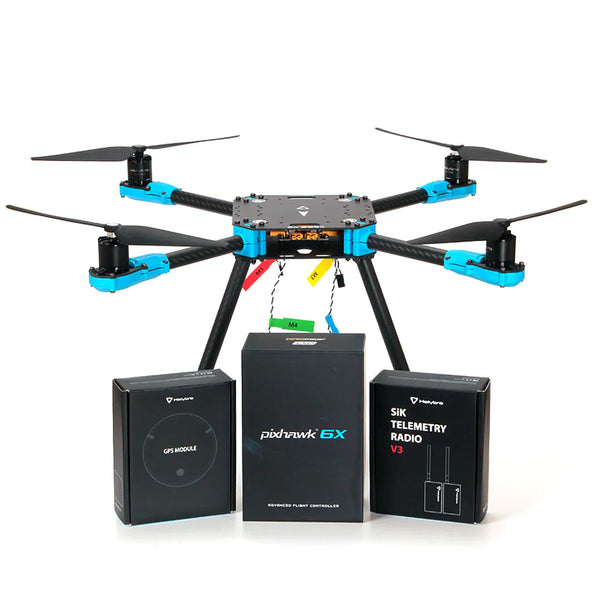 Holybro X500 v2 PX4 Development Kit - Carbon Fiber Drone Kit With Holybro Pixhawk 6C / 6X , M8N GPS , SiK Telemetry Radio, Industrial Drone