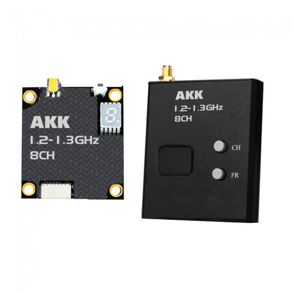 AKK 1.2GHz/1.3GHz Video Transmitter and Receiver - 8 Channels 1.2W 1.6W 2W 2.5W 3W VTX VRX