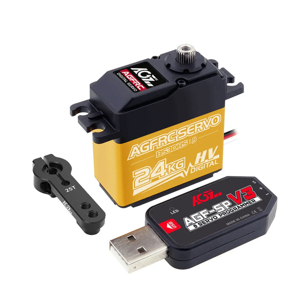 AGFRC B53DHS - 24KG Digital High Torque Speed Titanium Gear Programmable HV Steering Servo For 1/12 1/10 RC Car Trucks RC Model