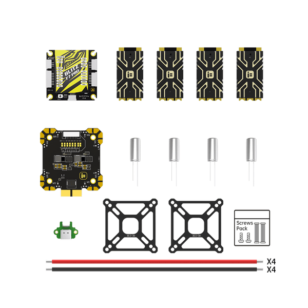 iFlight BLITZ F7 Pro Combo Set (E80 Single ESC) - BLITZ F7 Pro Flight Controller BLITZ E80 Single ESC with CNC Alum Cover