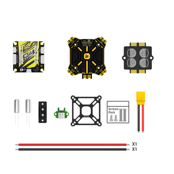 iFlight BLITZ F7 Pro Combo Set (E80 Pro 4-IN-1 ESC) -BLITZ F7 Pro Flight Controller + BLITZ E80 4-IN-1 ESC with CNC Alum Cover