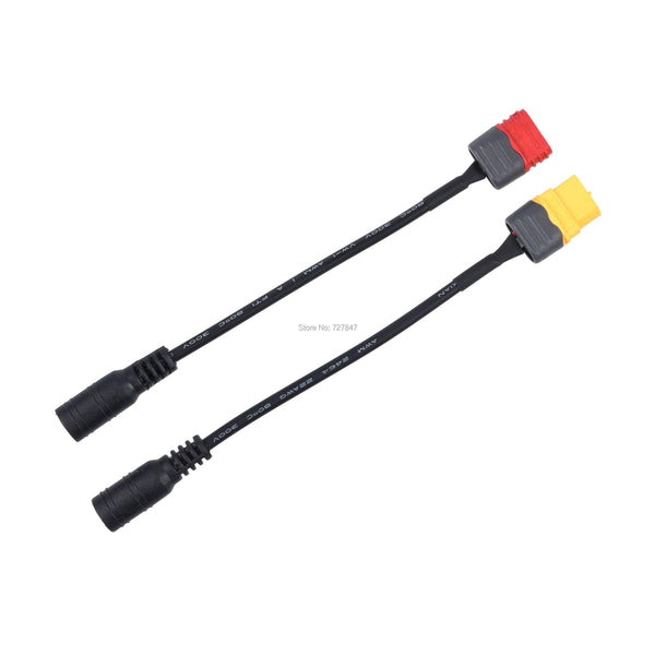 FPV Drone Pow Cable - Universal Amass XT60 / T Plug to DC 5.5/2.1mm Female Adapter Power Cable For FPV Fatshark Skyzone Aomway Goggles