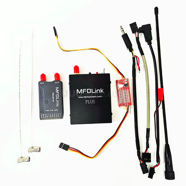 Long Range MFDLink Rlink 433Mhz 16CH 1W FPV UHF System Transmitter w/8 Channel Receiver TX+RX Set