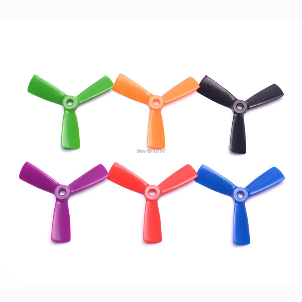 3045 3 blades Propeller - NEW 6 Pairs 3045 (6 color ) 3 blades Leaf Blade Prop Propeller CW /CCW for FPV Mini 130mm Quadcopter ZMR210 QAV250 High quality