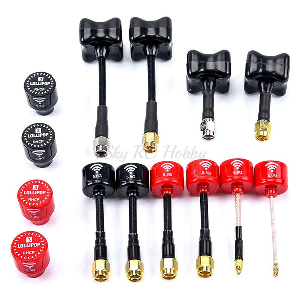 Lollipop 3 V3 / BlackSheep / Stubby 5.8GHz FPV Antenna SMA / RP-SMA / MMCX / UFL Plug RHCP for RC Transmitter FPV Racing Drone