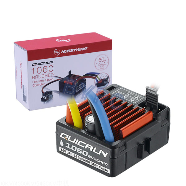 HobbyWing QuicRun 1060 60A Brushed Electronic Speed Controller ESC For 1:10 RC Car Waterproof