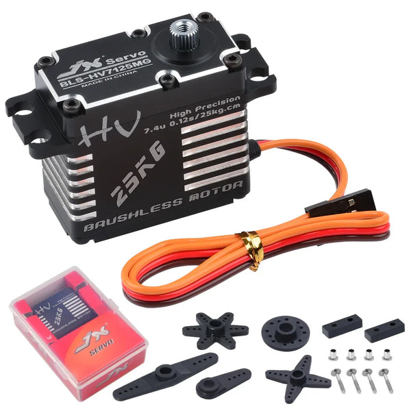 JX Servo BLS-HV7125MG - 7.4V 25KG Brushless High Precision Steel Gear Full CNC Digital Servo For RC Car