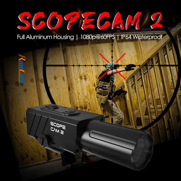 RunCam Scope Cam 2 Airsoft Paintball Gel Ball Zoom Camera Full Aluminum Housing IP64 Water Proof WiFi APP 25mm/40mm ScopeCam