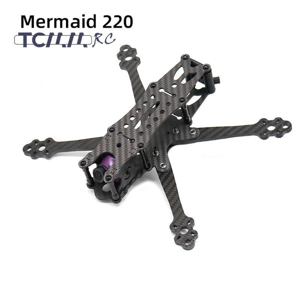 5Inch FPV Frame Kit - Carbon Fiber Mermaid 220 220mm 5 Inch  5mm Arm With 3D Printed Parts for RC FPV Racing Drone