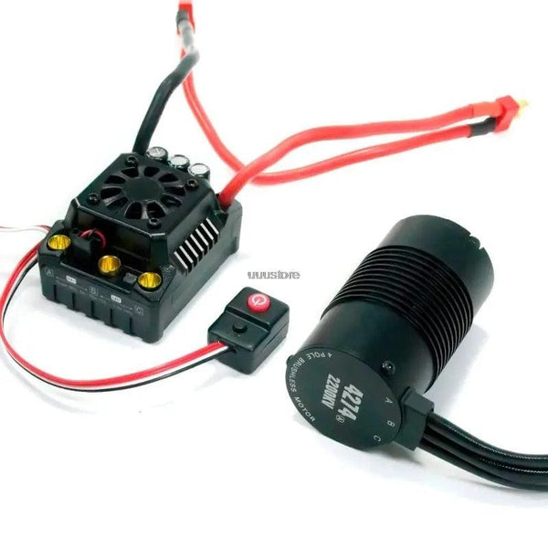 Hobbywing EzRun Max8 v3 - 150A Waterproof Brushless ESC  T / TRX Plug + 4274 2200KV Motor +LED Programing for 1/8 RC Car Truck