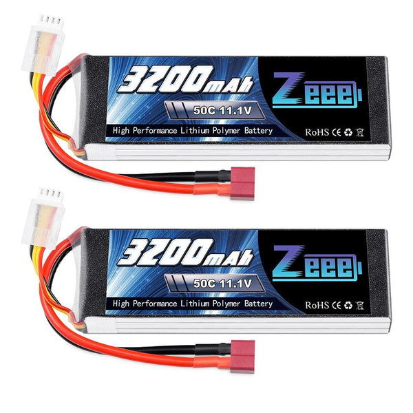 2units Zeee 11.1V 50C 3200mAh 3S Lipo Battery with Deans Connector Softcase Battery for RC Airplane Helicopter RC Car Truck Boat FPV Battery