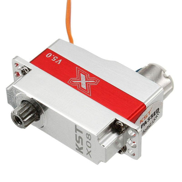 KST X08 V5.0 Metal Gear 2.7kg.cm@7.4V 9g Digital Wing Coreless Servo for RC Model Operation Voltage 3.8-8.4V