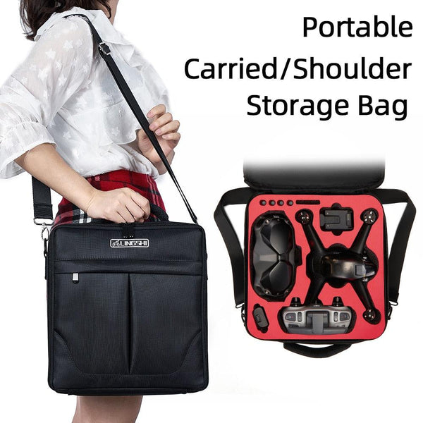 Drone Carrying Case - Ugrade High Capacity DJI FPV Drone Carrying Case Shoulder Storage Bag Travel Bag For DJI FPV Combo Drone Accessories