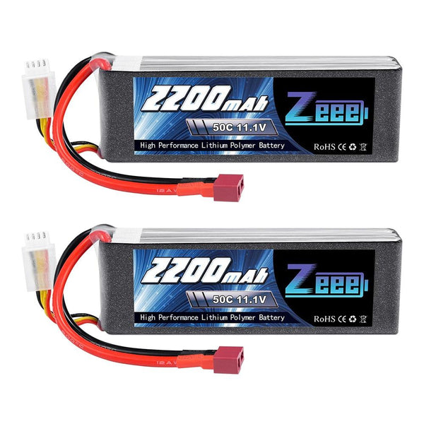 2units Zeee LiPo Battery 11.1V 3S 2200mAh 50C for RC Car with Deans Plug For RC Helicopter Drone Boat Airplane FPV Battery