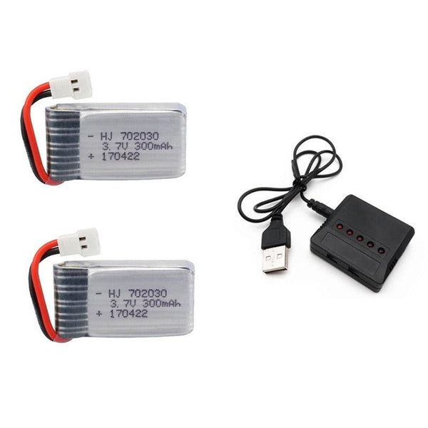 3.7V 300mAH Lipo Battery With Charger For RC Drone Udi U816 U830 F180 E55 FQ777 FQ17W Hubsan H107 Syma X11C FY530 RC Drone Battery