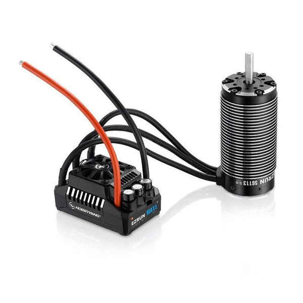 HobbyWing EZRUN 56113SL 800KV sensorless brushless 4-pole motor with EzRun MAX5 V3 200A brushless waterproof ESC for 1/5 RC cars