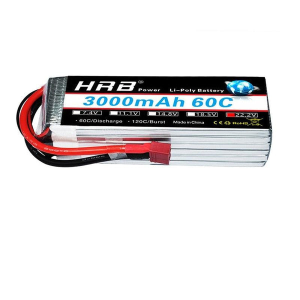 HRB Lipo 6S 3300mah 22.2V Battery - XT60 T Deans XT90 EC5 For Quadcopter FPV Airplanes Racing Off-Road Cars Boats RC Parts 50C