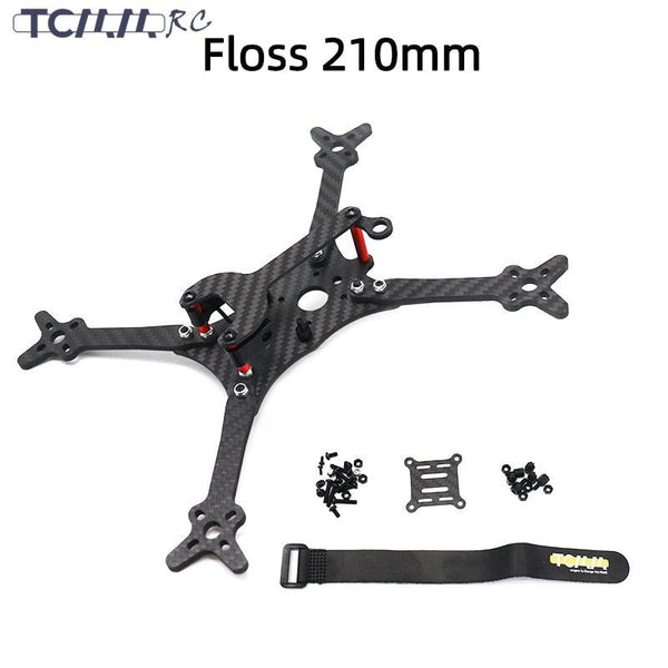 5 Inch FPV Drone Frame Kit - Floss 210 Frame 210mm Wheelbase 4mm Arm Carbon Fiber for RC Drone FPV Racing Frame Kit Accessories