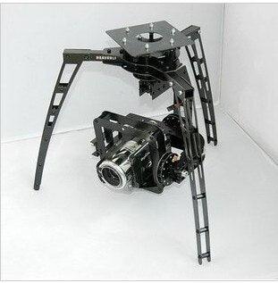 Three-axis Synchronous Belt Drive Glass Fiber Pan/Tilt Camera Mount PTZ + 3 GS-9257MG Servo