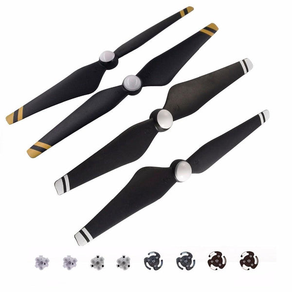 4PCS Propeller for DJI Phantom 4 4PRO 4A Drone Spare Parts 9450S Quick Release Props Blade with Motor Base golden and white