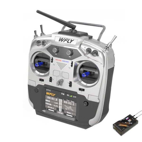 WFLY ET12 2.4GHz Remote Controller 12CH Radio Transmitter with RF209S Receiver For RC Drone Car Boat