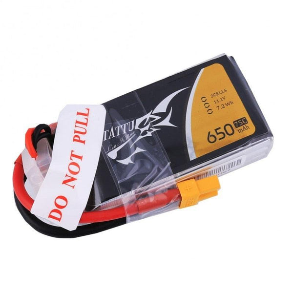 Ace Tattu Lipo Battery 650mAh 11.1v 14.8v 3s 4s 75C RC Battery with XT30 Plug Batteries for 150 Size FPV Drone Frame