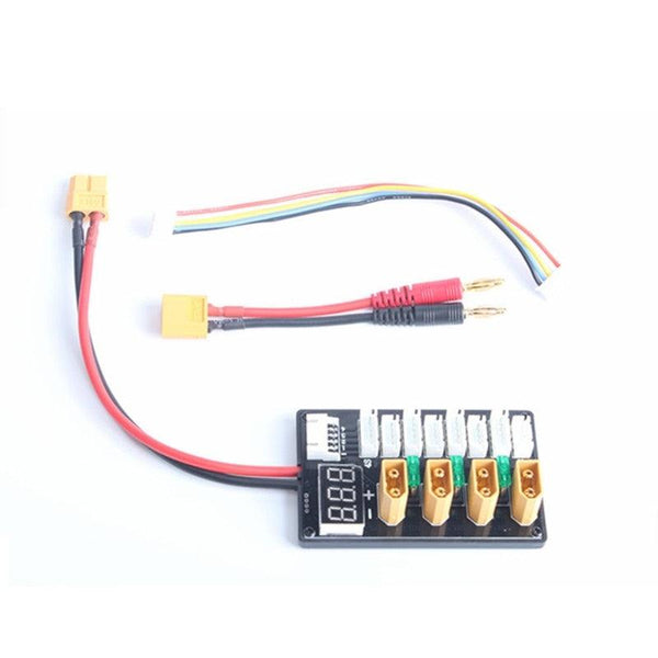 NEW 4CH 3s 4s Lipo Battery Parallel Charging Board - XT60 Banana Plug For ISDT D2 Q6 SC-608 SC-620 Imax B6 Charger RC Models Part