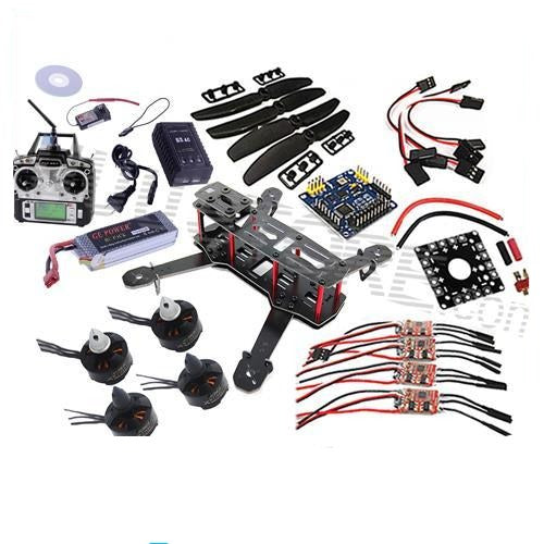 Mini QAV250 FPV Quadcopter RTF Frame+4 x Motor+4xEsc+Flight Control+4xProp+Radio+Charger+Battery+Monitor+Cam+AV Tx Rx