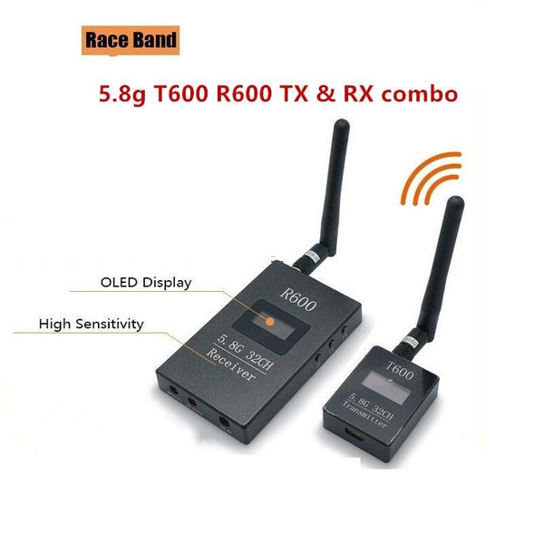 Skyzone Raceband T600 Transmitter / R600 Receiver - 5.8G 5.8ghz 600mW  Transmitter R600 OLED Display 5.8g 32ch Receiver for FPV DIY Racing drone long range