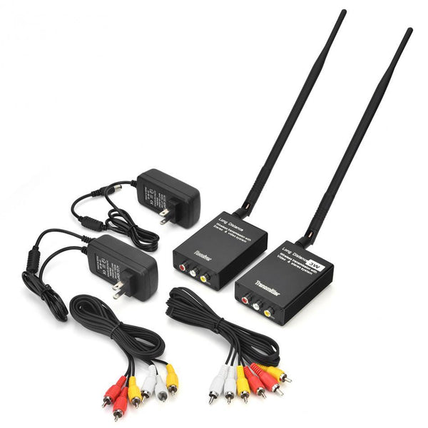 2.4G 3W Transmitter Receiver - Wireless Adapter 3000mw AV Sender Audio Video Transmitter And Receiver for VCR Recorder CCTV Camera RC FPV Monitor