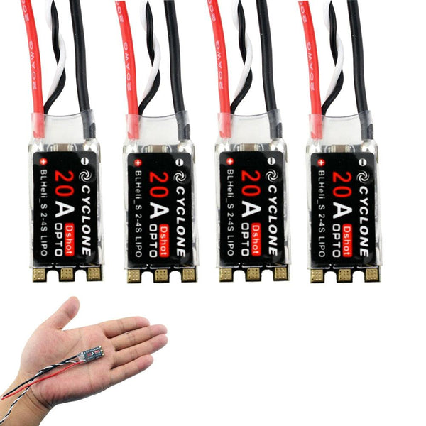 BLHeli Cyclone 20A BLHeli_S ESC DSHOT 20A ESC BLHeli S Speed Controller 2-4S for FPV Raing Drone Quadcopter 210 Frame