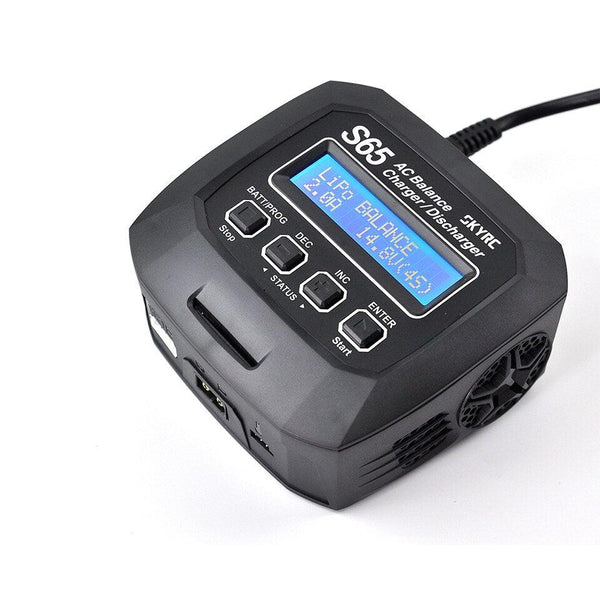 SKYRC S65 AC Balance Charger - 10W Discharger XT60 Connector 65W 6A Smart Charger for LiPo/LiFe/Lilon/NiMH/NiCd/PB/LiHV VS B6 S60