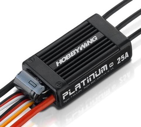 Hobbywing Platinum 25A V4 ESC- Brushless Electronic Speed controller for RC Fix-wing Drone Heli FPV Multi-Rotor