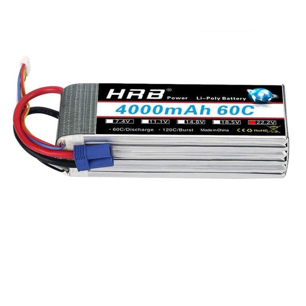 HRB 22.2V 4000mah Lipo 6S Battery - XT60 Deans T XT90 EC5 For MultiCopter Quadcopter Racing Airplane Buggy Cars Truck RC FPV Drone Parts