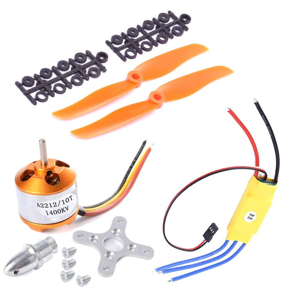 XXD A2212 2212 1400KV Brushless Motor 30A ESC  Mount 8060 Propellers for RC Fixed Wing Plane Helicopter