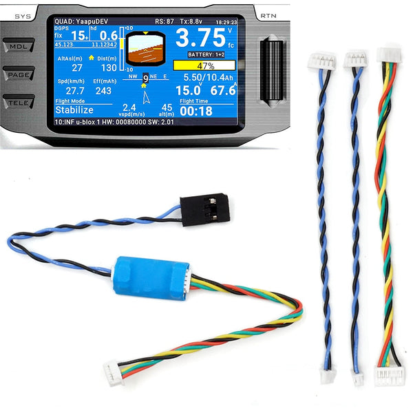 FrSky Yaapu Telemetry Converter Cable - Pixhawk to Taranis X9D Plus QX7 Jumper T16 Smart Port R9 Slim+ R9 X8R XSR R9M X4R Receiver