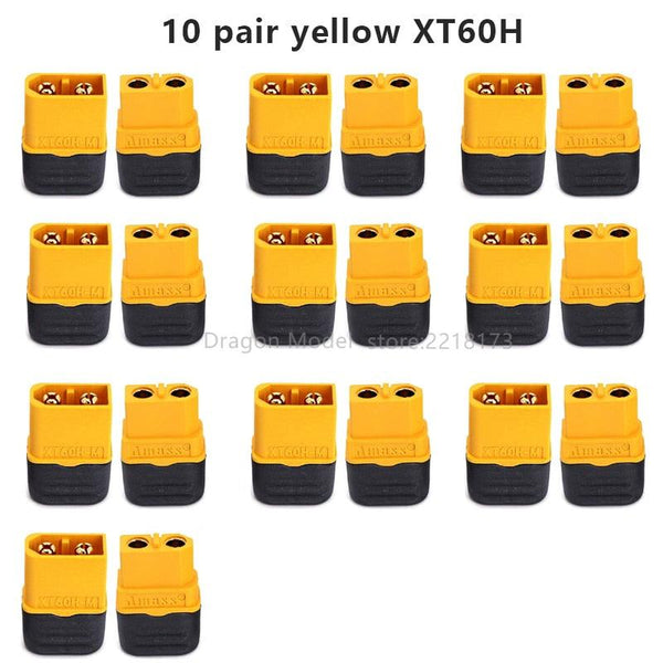 10 Pairs Amass XT60+ XT60H Bullet Connectors Male Female Power Plugs Power RC LV Lipo Battery Motor 3D printer