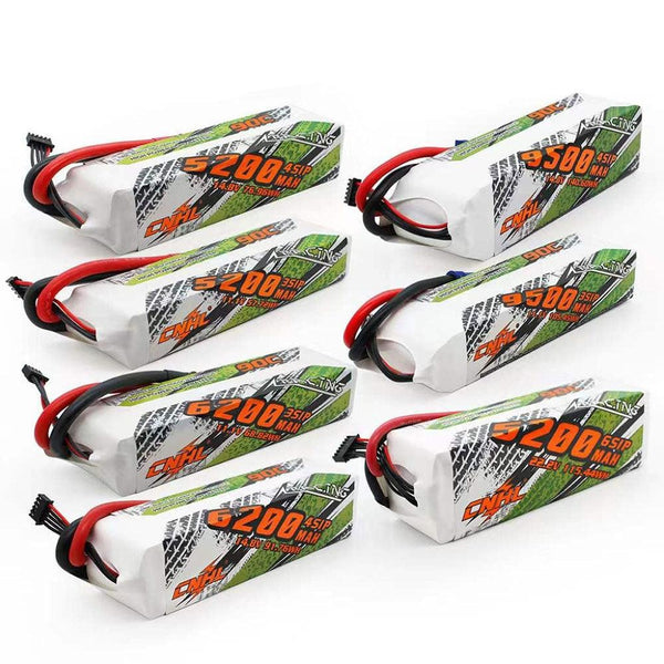 CNHL RC Lipo Battery for FPV Drone - 3S 4S 6S 11.1V 14.8V 22.2V 5200mAh 6200mAh 9500mAh Battery With EC5 QS8 6.5mm 8mm Bullet For RC Car Boat