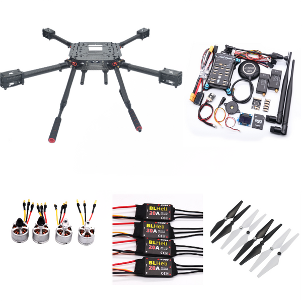 PIXHAWK2.4.8 Flight Control Carbon Fiber 450 Frame Kit - Ardupilot 100MW Radio Telemetry Quadcopter BLHELI 20A 2212 Motor ESC