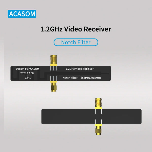 Compatible TBS 1.2GHz 1.3GHz VRX Notch Filter (868/915 MHz) improves video reception for 1.2-1.3GHz video receivers