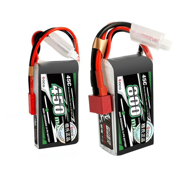 Gens ACE 450man 800mAh 2S 3S 7.4v 11.1V 45C Lithium Battery Avionics With T/JSYP Plug  for aircraft model