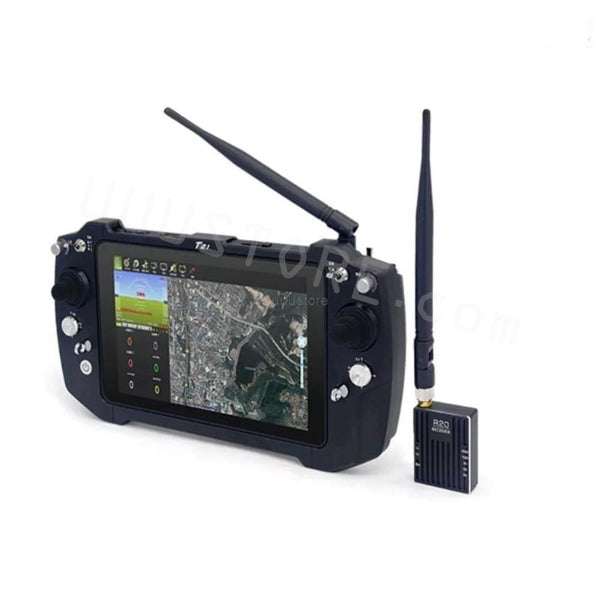 T21 FPV Portable Ground Station - 30KM All-in-one Handheld 8 inch IPS Dual integrated link P900 900MHZ remote control system Long Range System of Drone