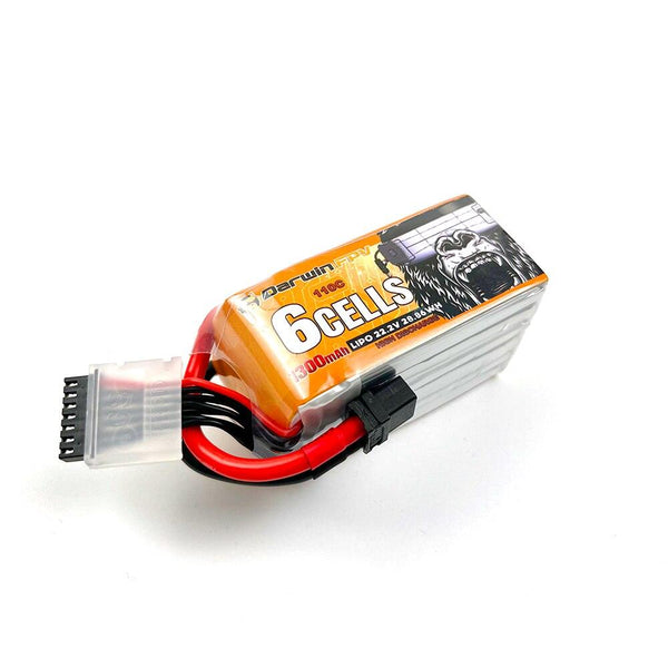 DarwinFPV 6S 1300mAh Battery - 110C Lipo Battery  For Quadcopter Racing FPV Drone Battery