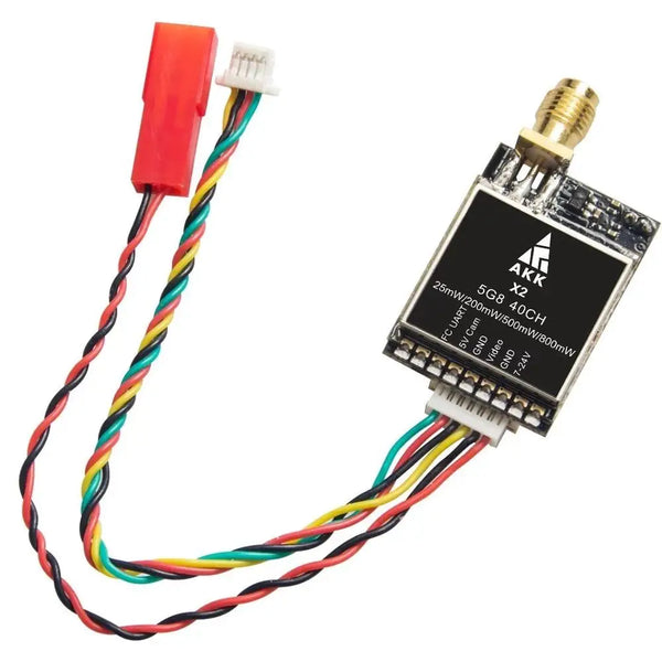 AKK X2P/X2 5.8Ghz 40CH VTX - 0.01mW/25mW/200mW/500mW/800mW Switchable FPV Video Transmitter Compatible Betaflight OSD FC