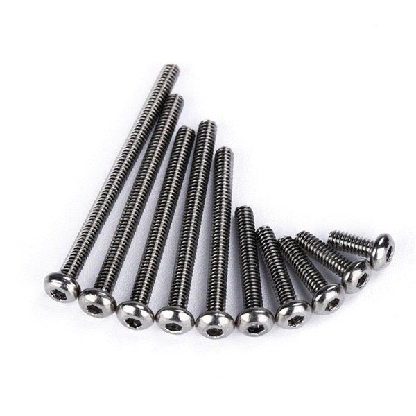 20PCS 10.9 Nickel Plated Semicircular Head Inner Hexagon M2 Screws for RC Drone FPV Racing Freestyle Frame Kits Model Tools