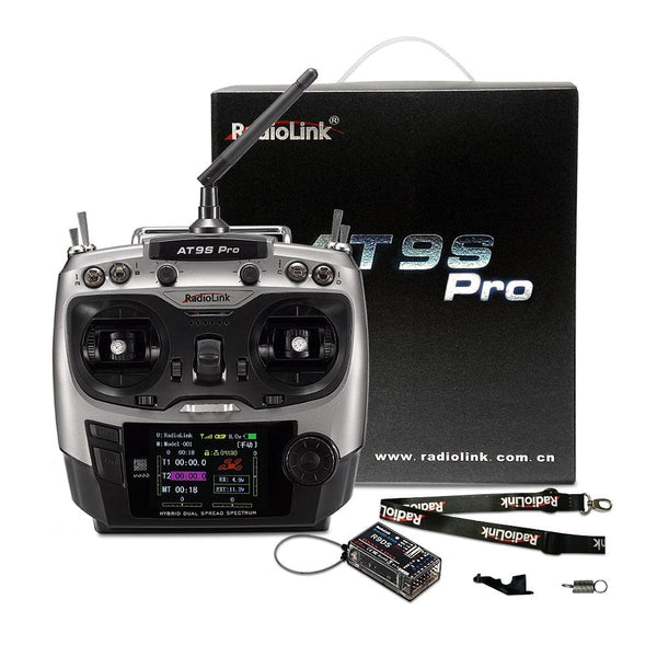 RadioLink AT9S PRO - 2.4G 12CH DSSS FHSS Mode2 Transmitter W/R9DS Receiver  for RC Model Airplane Drones