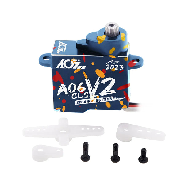 Anniversary Edition AGFRC A06CLS V2 -3.0kg Titanium Gear 0.052Sec 7g Fast Programmable Micro Servo Mini Car GLR GLA MRZ Airplane