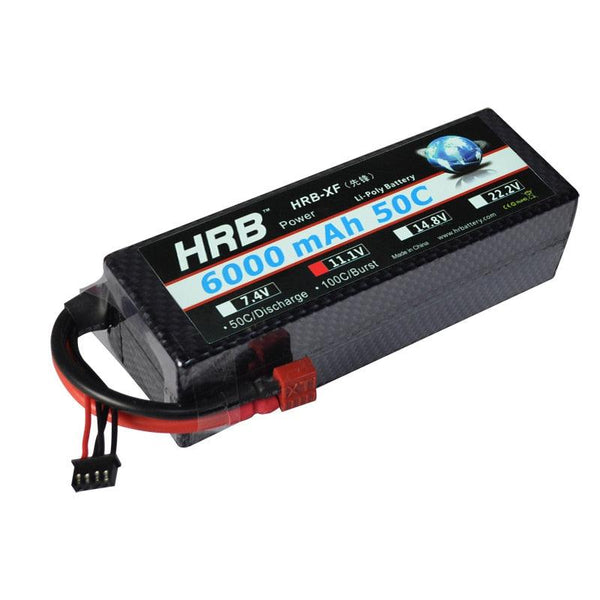 HRB Lipo Battery 3S 11.1V 6000mah - 50C T Deans XT60 EC5 XT90 Hardcase Car Truck Boat FPV Airplane Quadcopter RC Parts