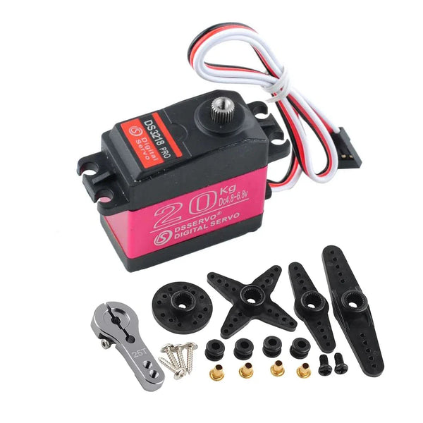 DSServo DS3218 Digital Servo - 20KG 180 270 Degree High Speed Servo IP66 Metal Gear DS3218 PRO RC Servo for 1/8 1/10 Scale RC Cars